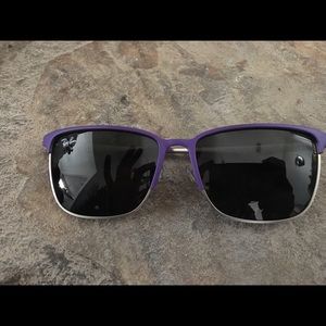 Purple and silver Ray-ban sunglasses
